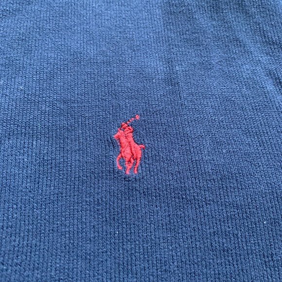 Ralph Lauren Polo Sweater Mens XL Blue 1/4 Zip Mock Pullover Golf Classic Casual - Picture 8 of 12